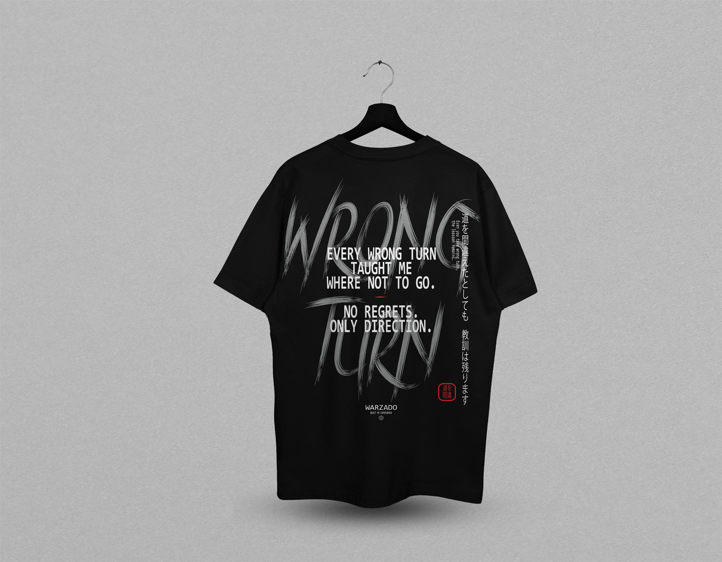 Wrong Turn Oversized T-Shirt – Black