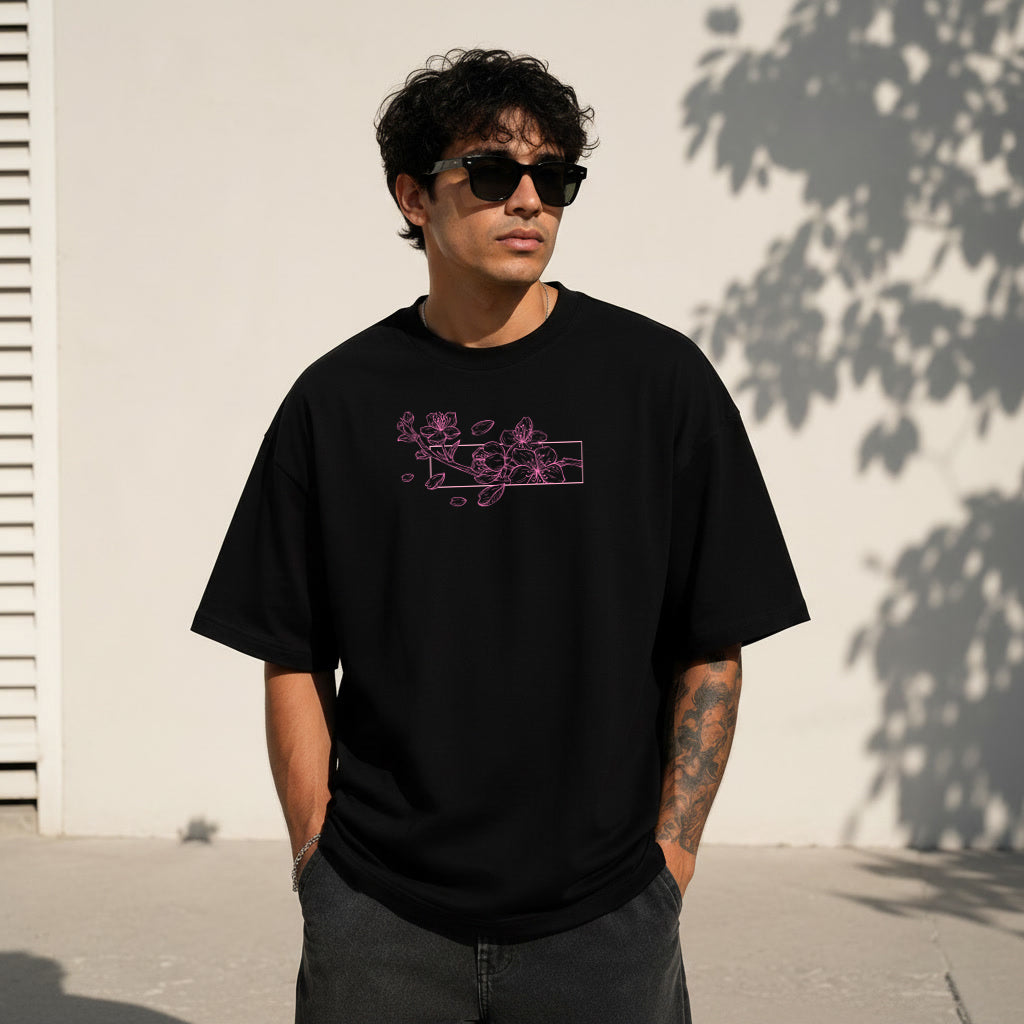 Beauty Of Life Oversized T-Shirt – Black