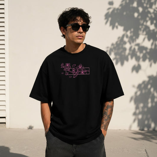 Beauty Of Life Oversized T-Shirt – Black