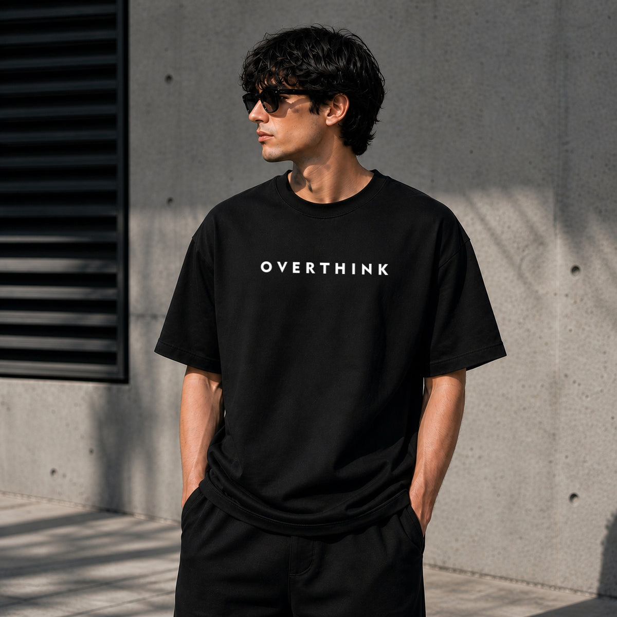 Overthink Oversized T-Shirt – Black