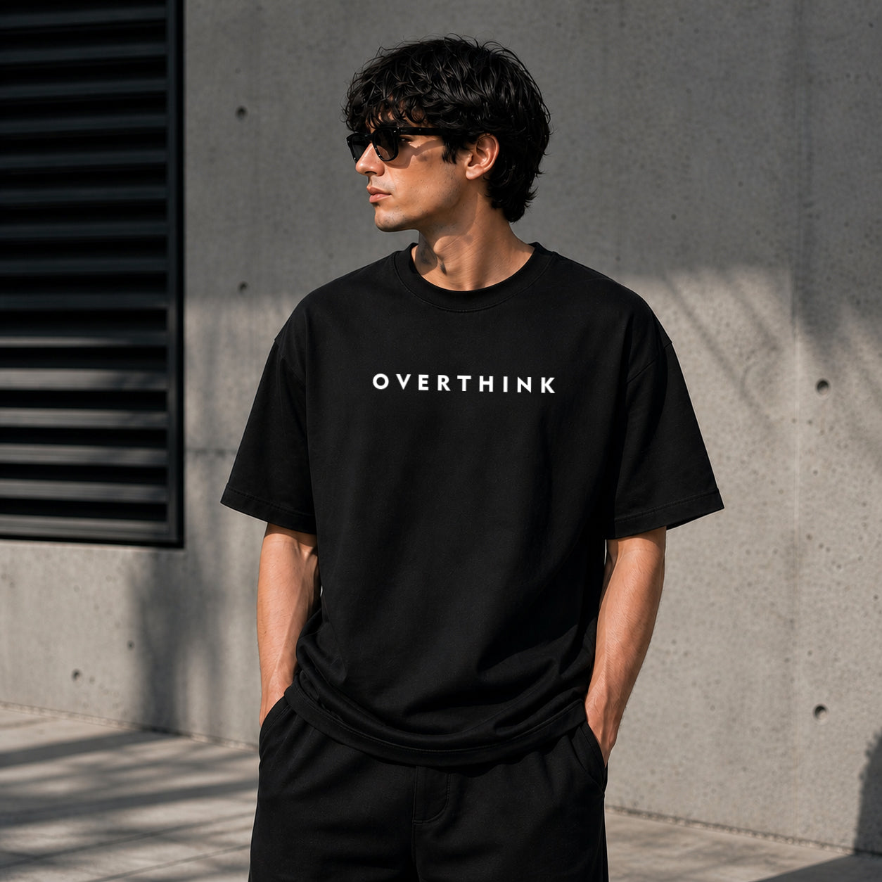 Overthink Oversized T-Shirt – Black