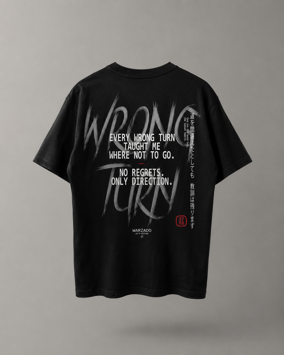 Wrong Turn Oversized T-Shirt – Black